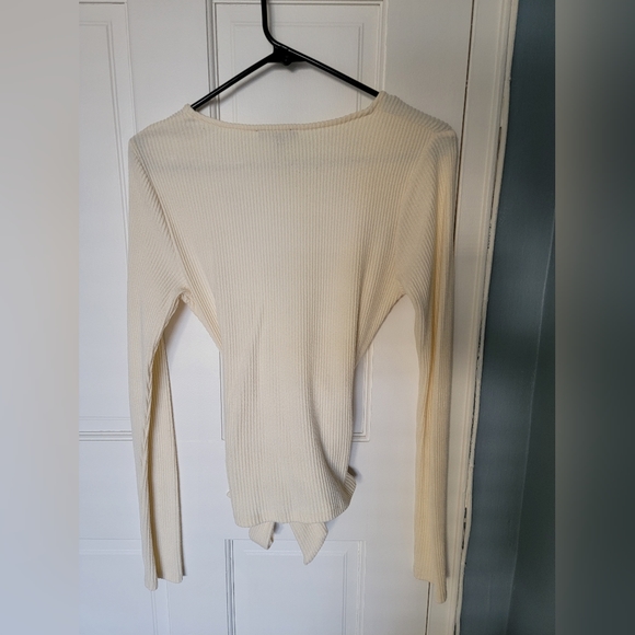 New Express Ribbed Wrap Sweater - Picture 2 of 3